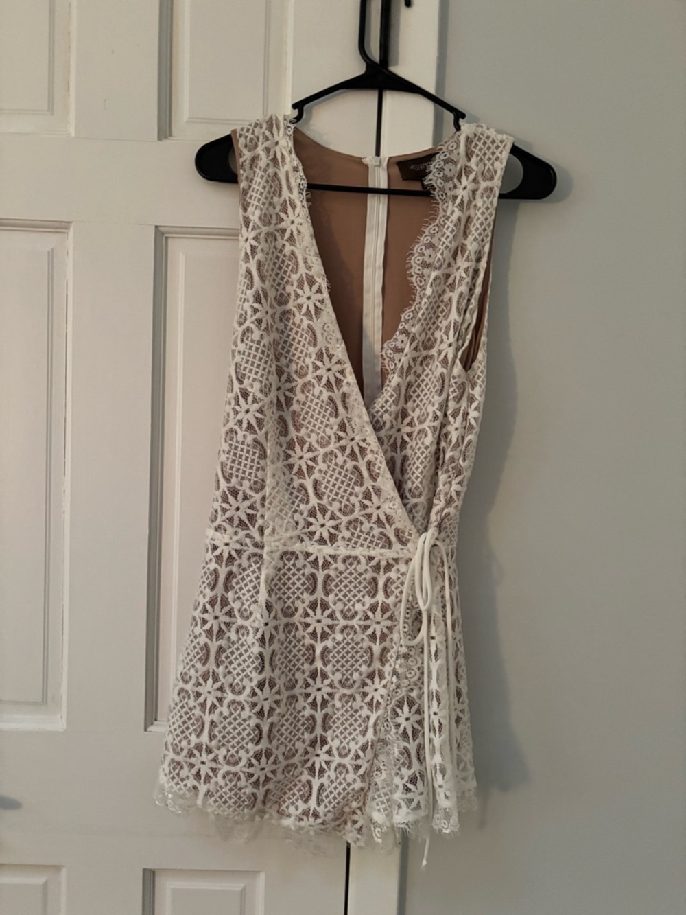 Lace Crochet Wrap Romper
